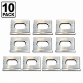 10 Pack Aluminum J-Plate for Flatbed Trailer Cargo Securement