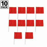 10 Pack Safety Flag with Dowel