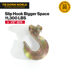 1/2" G70 Slip Hook (Bigger Space), 11,300 lbs WLL – Tie Down World