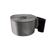 4" x 30' Premium Strap with Flat Hooks (Grey) – 5,400 LBS WLL