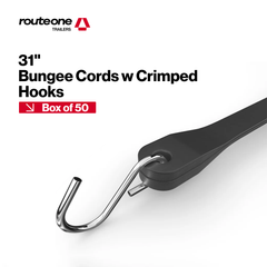 31" Bungee Cords w Crimped Hook / Box of 50 Tie Down World