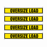 4 Pack 18" x 84" Mesh Oversize Load Banner for Flatbed Trailers
