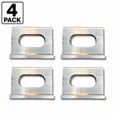 4 Pack Aluminum J-Plate for Flatbed Trailer Cargo Securement
