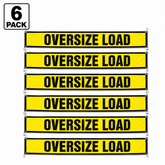 6 Pack 18" x 84" Mesh Oversize Load Banner for Flatbed Trailers