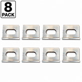 8 Pack Aluminum J-Plate for Flatbed Trailer Cargo Securement