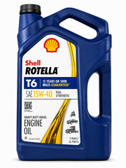 Shell Rotella T6 15W-40 Full Synthetic Diesel Engine Oil – 1 Gallon