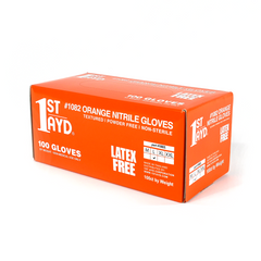 Orange Nitrile Gloves - Large 100 – Tie Down World