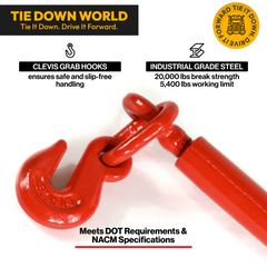 Ratchet Chain Binder (5/16" – 3/8", 5400 lbs Capacity) Tie Down World