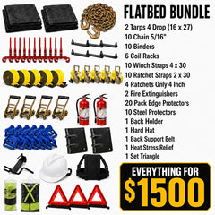All-in-One Flatbed Tarp & Cargo Control Kit