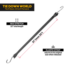 21" Bungee Cords w Crimped Hooks / Box of 50