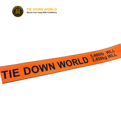 4" x 30' Premium Strap with Flat Hooks (Orange) – 5,400 LBS WLL