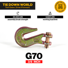 3/8" G70 Slip Hook, 6600 lbs WLL – Tie Down World