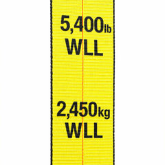 4" x 30' Premium Strap with Flat Hooks (Yellow) – 5,400 LBS WLL