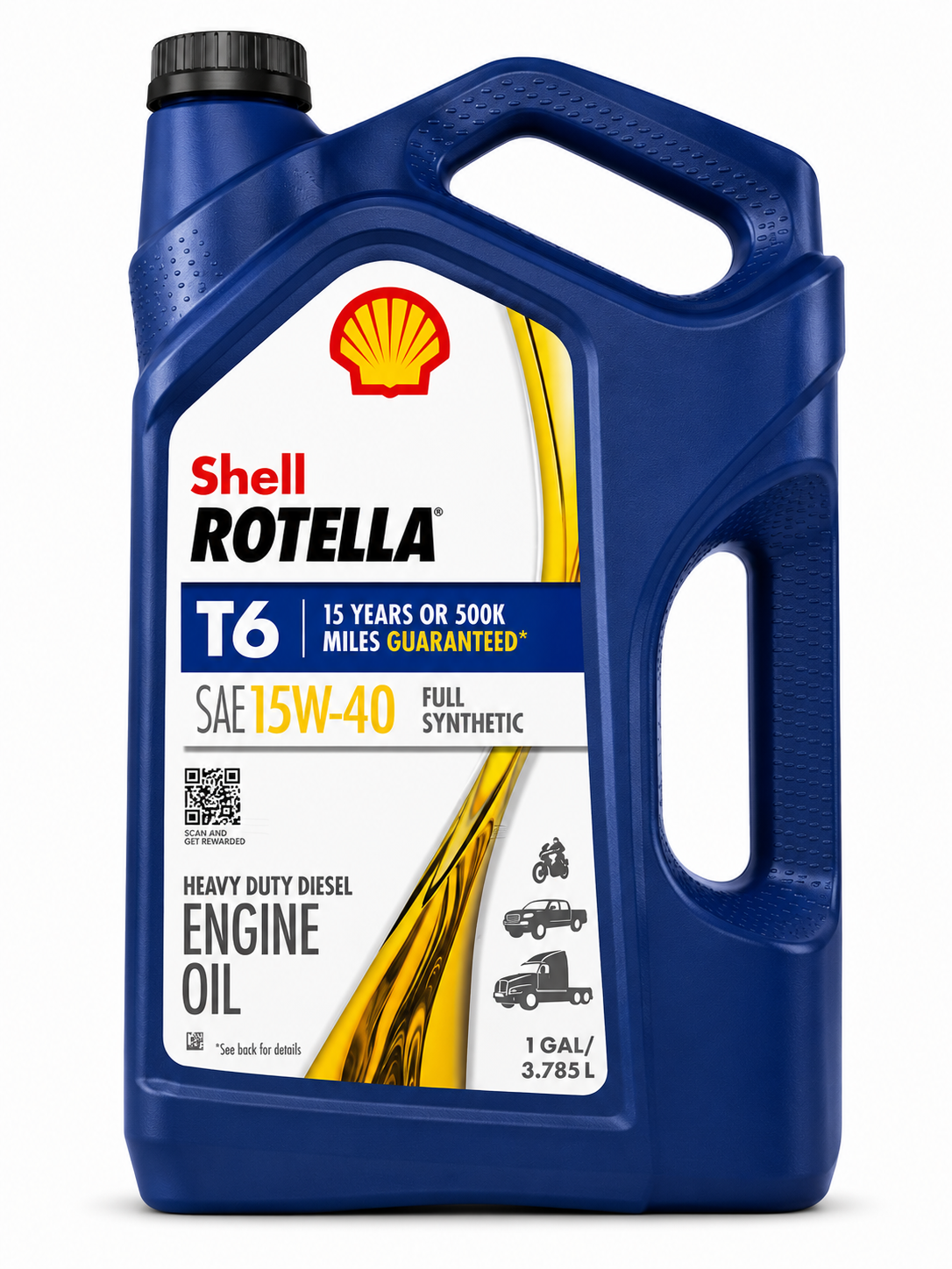 Shell Rotella T6 15W-40 Full Synthetic Diesel Engine Oil – 1 Gallon