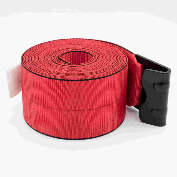 4" x 30' Premium Strap with Flat Hooks (Red) – 5,400 LBS WLL