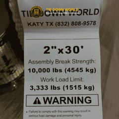 2" x 30' Wire Hook Ratchet Strap