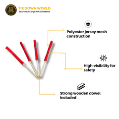 Safety Flag with Dowel (4 Pack)