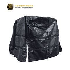 16' x 27' Flatbed Steel Tarp with 4' Drop & Flap