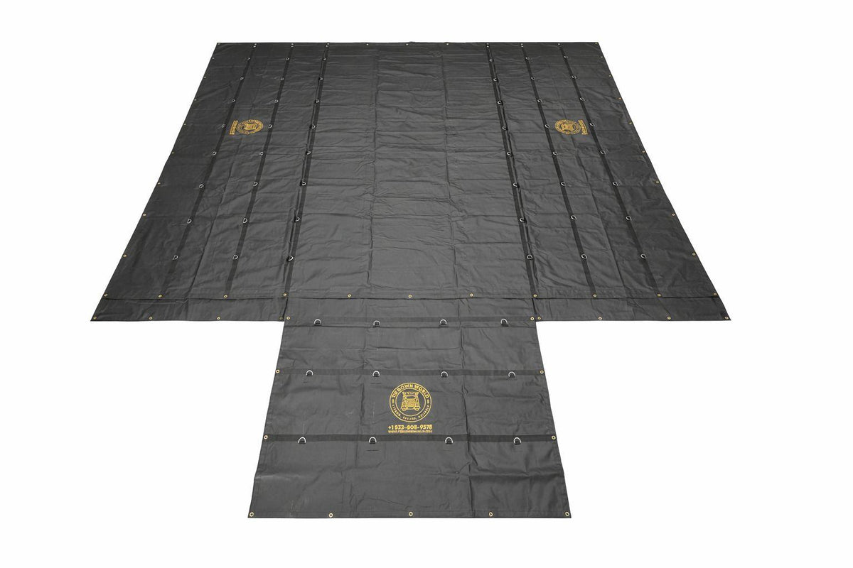 10 Feet Drop Tarp 28x27 Ft – 14oz Heavy Duty Ripstop Waterproof Lumber Tarp