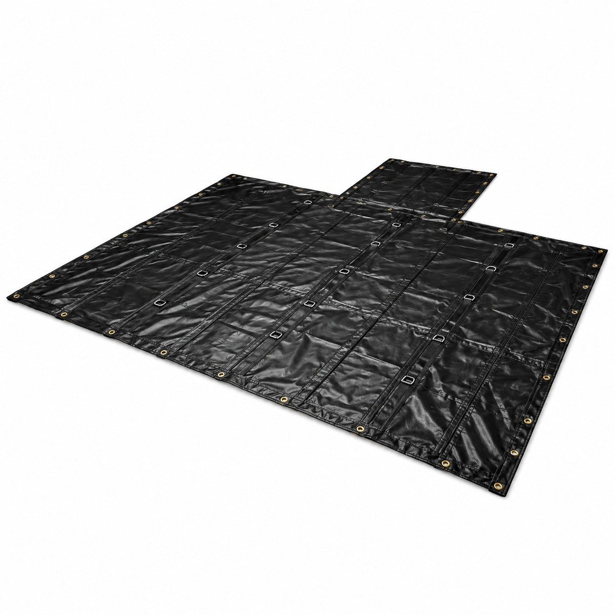 16' x 27' Flatbed Steel Tarp with 4' Drop & Flap
