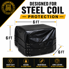 6' x 6' x 6' Heavy-Duty Coil Tarp for Flatbed Trucks | Tie Down World