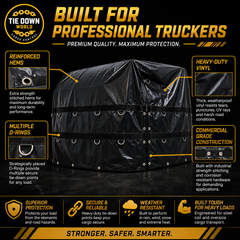 7' x 7' x 7' Heavy-Duty Coil Tarp for Flatbed Trucks